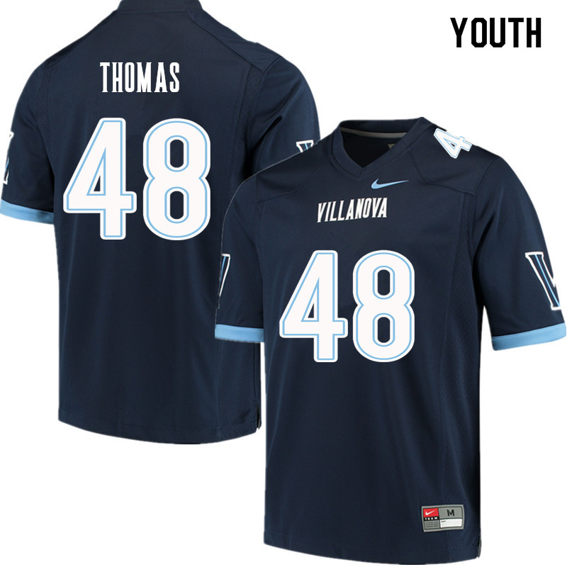Youth #48 Owen Thomas Villanova Wildcats College Football Jerseys Sale-Navy